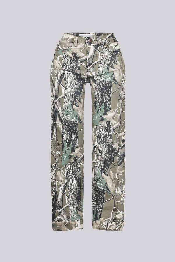Outlaw Camo Print Denim Jeans